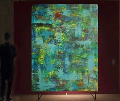 Mark Little Original Giant Canvas Painting 84”X62” (7 Foot) Abstract Modern XL