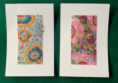Floral abstract original watercolor paintings 4×6 inches *set of 2*