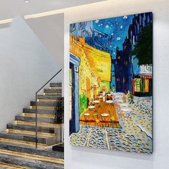 Coffee shop of Van Gogh 100%Hand Painted Oil Painting on Canvas,24x36in unfraned