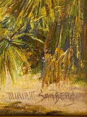 Miriam Sanberg Antique Early California Palm Desert Plein Air Landscape Painting