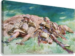 Highlanders Resting at Front Painting by John Singer Sargent Art Reproduction