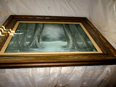 Mid Century New Orleans Artist Stan Fontaine Original Oil Painting of the Bayou