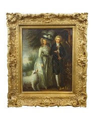 Mr & Mrs William Hallett Morning Walk Oil Painting After Thomas Gainsbourough