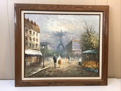 Caroline Burnett Signed Original Oil Painting Paris Eiffel Tower Street Scene
