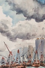 Original Watercolor Painting „Hong Kong“ 11″ x 15″ NOT A PRINT