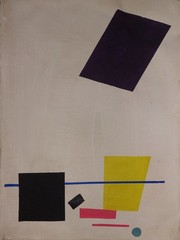 Kazimir Malevich Signed Suprematist Oil Painting on Canvas-Russian Avant-Garde