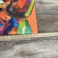 Dacshaund by Tracy Miller- Painting hand-embellished giclée Bright Colorful