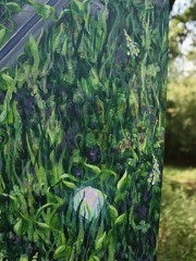Fantasy Wall Art Acrylic Paint On Canvas Original Sword and Gem Painting Signed