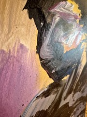 Original Hand Painted 11×14 Cowgirl Acrylic Signed Moody Abstract Wall Art P226