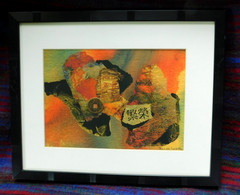 Noted Swedish/ American Birgitta Lapides fine original mixed media
