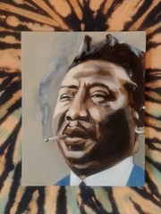 Muddy Waters Painting-A-Day Original 1/1 Art 8 X 10″ Chicago Blues