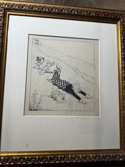Florence Jane Hoopes (1894 – 1984) „Jack And Jill Scene“ Pen And Ink – Signed