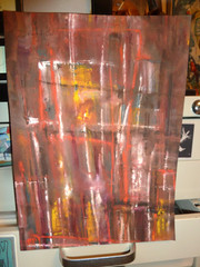 Original Mid-Century Mixed Media Painting by Pittsburgh Artist Leonard Lieb
