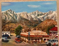 Galina Zaytseva Winter In Lone Pine Eastern Sierra Calif. 16×20 Oil On Canvas