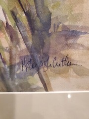 Listed Artist Kate Leigh Cutler Watercolor Painting Seascape