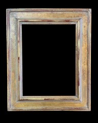 5 Wood Picture Frames, Gold Metal Leaf, Standard Sizes, Sold as a group – USA