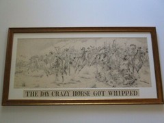 LARGE PUBLISHED NATIVE AMERICAN INDIAN COWBOY CRAZY HORSE DRAWING NAPOLETANO