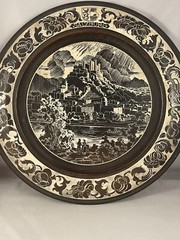 1946 Salzburg Hand Painted Wooden Plate By Kol Hintner Kunstgewerbe Art School