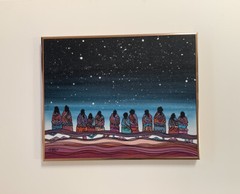 Greg Kyle Painting Native American Landscape Figural Hopi Original Vtg Southwest