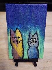 Katie Kats …..CAT magnets 4×6 OOAK