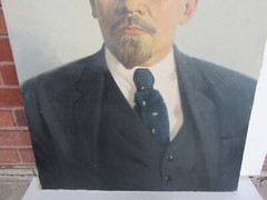 Vintage Original Soviet Union Vladimir Lenin Oil Painting on Canvas (31.5″)