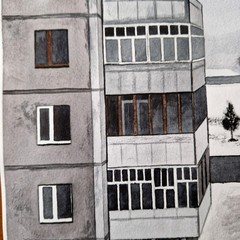 Cityscape Painting Original Art City Art Wall Decor Watercolor Painting
