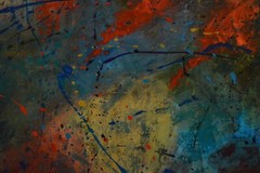 Jackson Pollock style Professional￼ Artist Canvas￼ painting￼ 72”X60”Abstract,6ft
