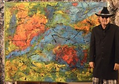 Pollock/Richter style￼ Professional Painting 81” X 62”(6ft 9in)Abstract Modern