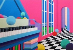 STAN SOLOMON (b. 1946) PIANO Large SERIGRAPH by American Neo-Geo POP ARTIST 1992