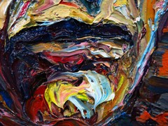 PORTRAIT OIL█PAINTING█VINTAGE█exPRESSIONISt█ART█SIGNED ABSTRACT ORIGINAL IMPASTO