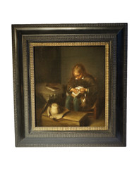Gerard ter Borch (II) (1617-1681), boy fleeing his dog, copy after, around 1700