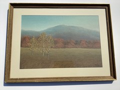 Robert Blazek Connecticut Artist Acrylic/Paper Forgotton Valley, (Dudleytown)