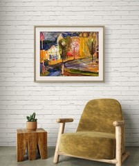 Rainy Night Jazz Unique Abstract Expressionism Wall Art
