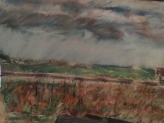 FRANK CAMPANELLA 1918-2016 ATLANTIC HIGHLANDS „SANDY HOOK NJ “ PASTEL1980 LISTED