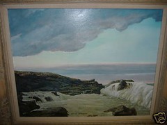 Armand Lamontagne painting signed original framed large seascape rare