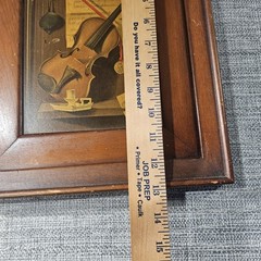 Vintage Franklin H. Redelius Still Print Lithograph Board 11″x12″ Wood Frame