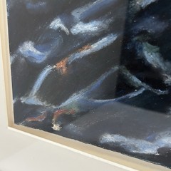 Jan Aronson Original Pastel on Paper “Summit Creek #1” 1994 Vintage Waterfall