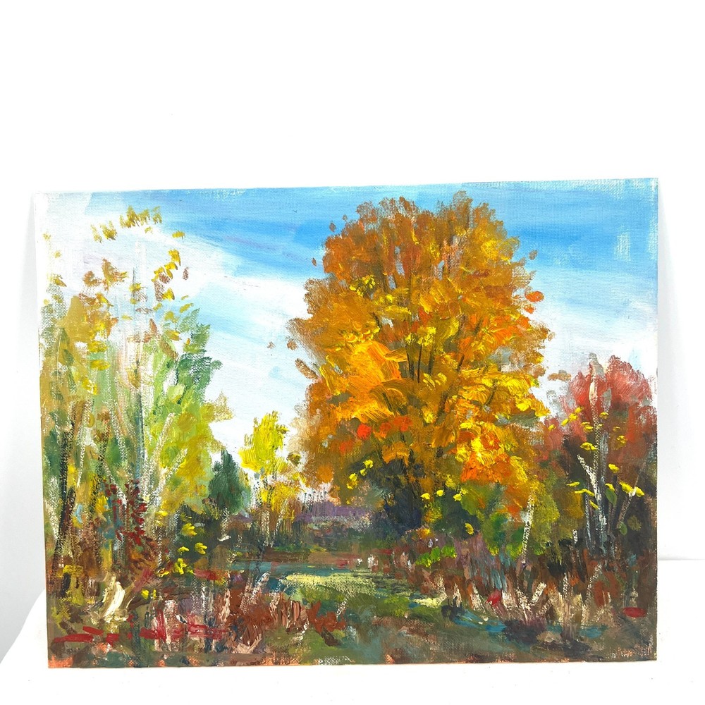 Original Artwork Study 11”x14” Oil Canvas Panel Golden Pass Tadeusz Seidel