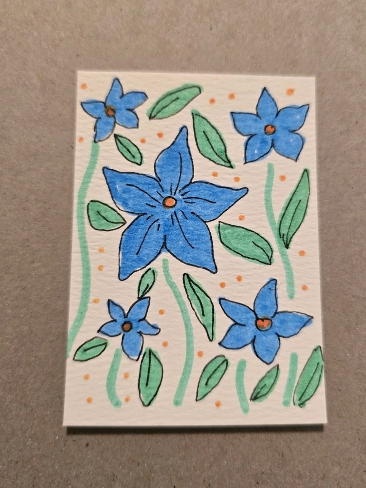 ACEO Original Art Painting 2.5×3.5 Inches