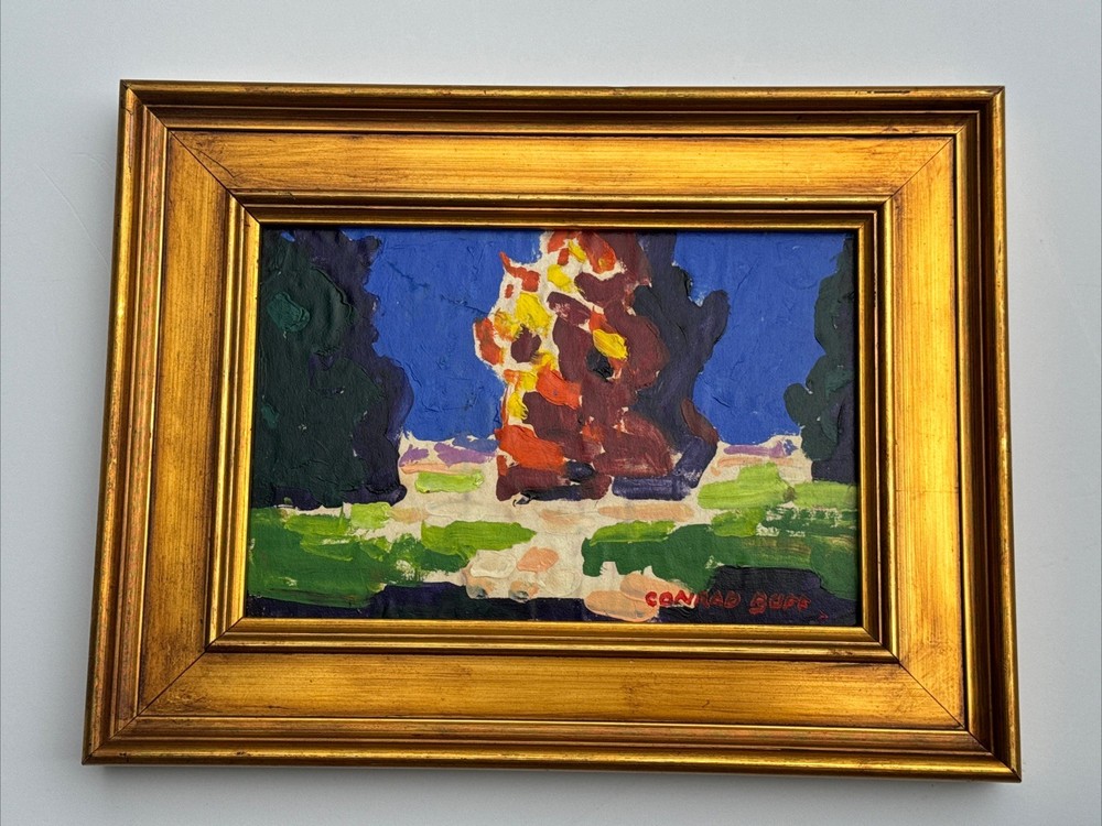 CONRAD BUFF PAINTING LANDSCAPE MODERNIST EXPRESSIONIST LISTED FAMOUS SMALL GEM