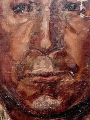Ann Vaughan Leggett Signed Realism Portrait Painting Native Mexican Man Mexico