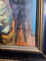 Beautiful Lot of five (5) Julian Ritter Original Clown Oil Paintings