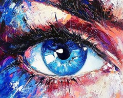 Space Eye Acrylic Painting On Canvas 20×16