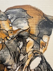 Abstract Original “Golden Resonance” | Framed | Artist Signed