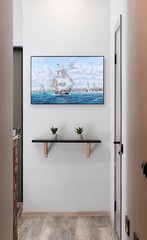 Whaler ‚Lexington‘ Leaving Nantucket – 100% Hand Painted By A Skilled Artist