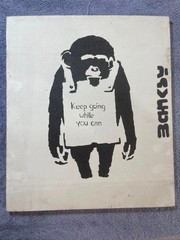 BANKSY DRAWING ON CANVAS FRAMED IN WOOD, SIGNED AND SEALED