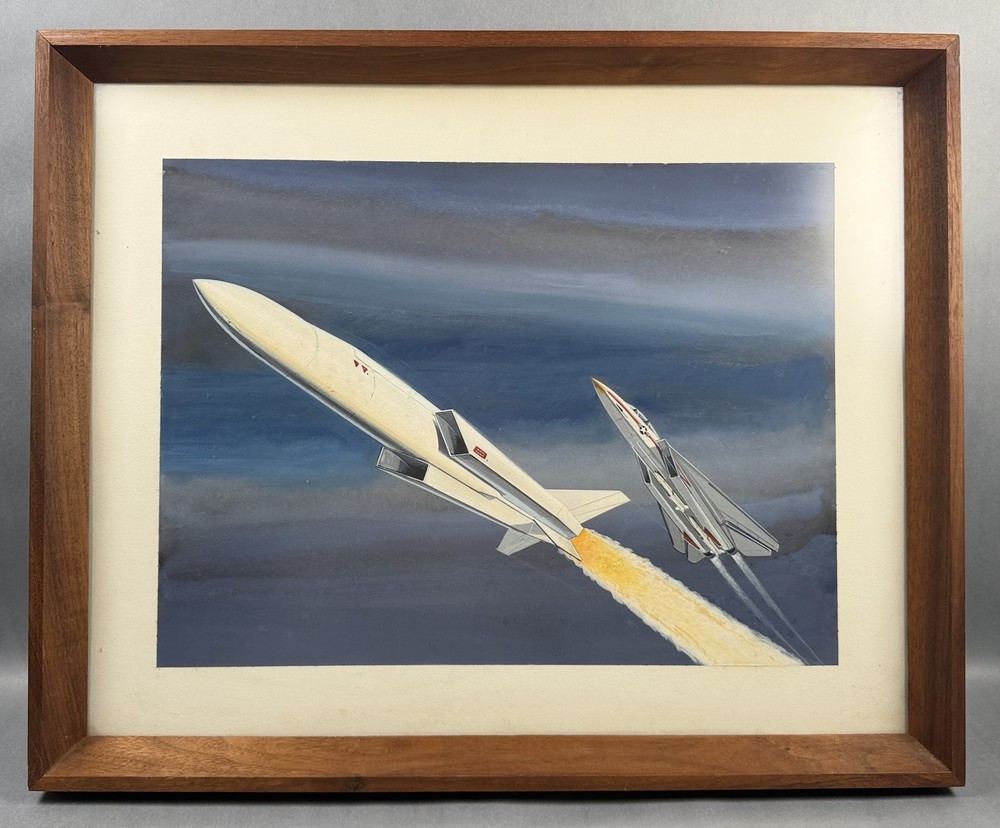 Original Airplane Missile Prototype Painting