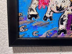 Original Painting on Board in Cartoon Style by Serg Graff „Cosmic Milk“, COA
