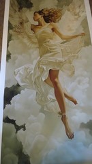 Anne Dias (1985) – (XXL) Giant Angelic duet by the sea 200x100cm