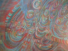 LARGE SURREALIST PAINTING ABSTRACT MODERNISM EXPRESSIONISM SIGNED WORTHEY CUBISM